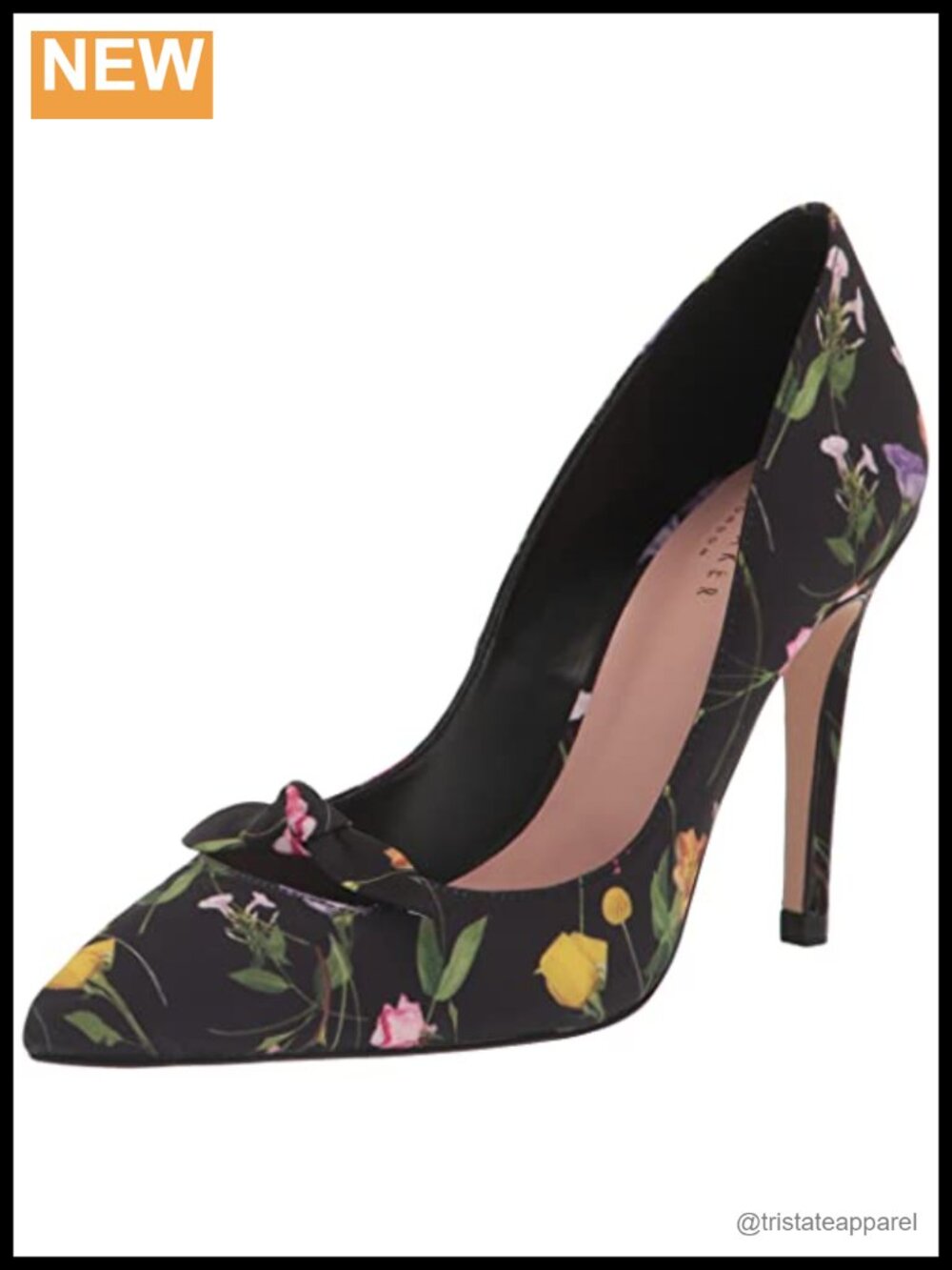 Faux Leather Slingback Bow Stiletto Court Heel Pump